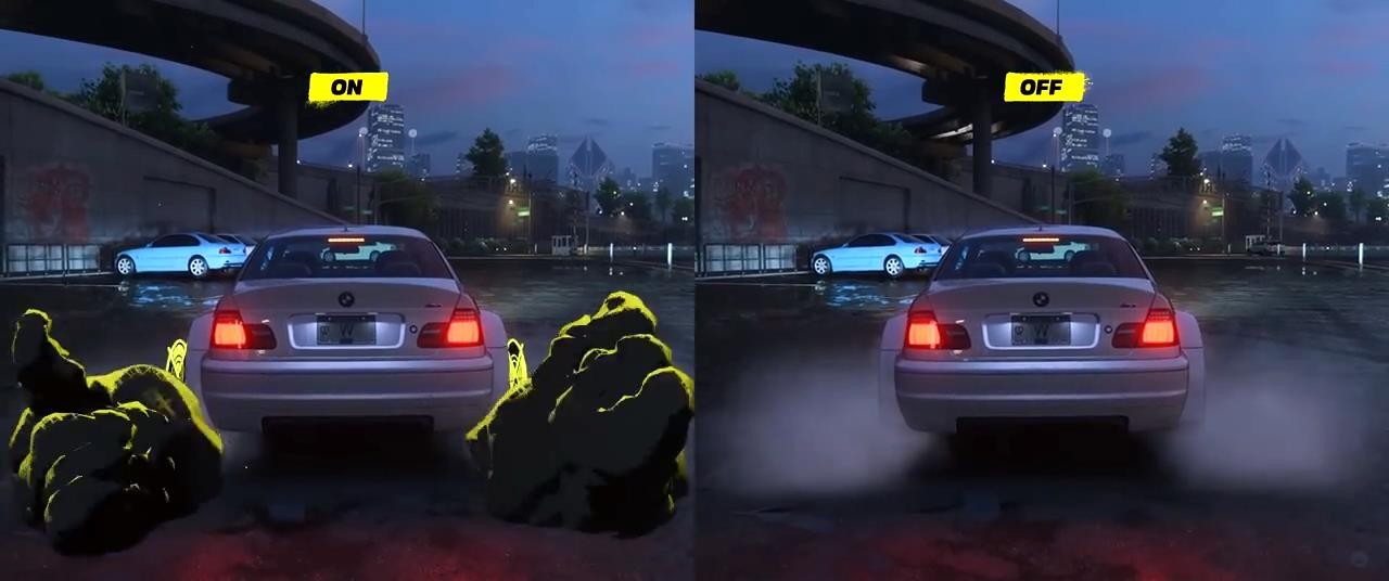 《极品飞车：不羁》关闭卡通效果演示 烟雾不夸张了(极品飞车不羁怎么换车)