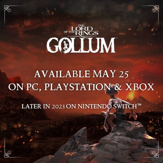《魔戒：咕噜》宣布将于5.25正式发售！NS版晚些时候推出