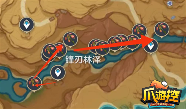 《原神》悼灵花采集路线图一览