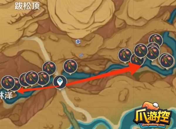 《原神》悼灵花采集路线图一览