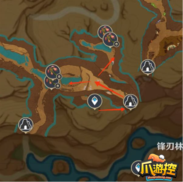 《原神》悼灵花采集路线图一览
