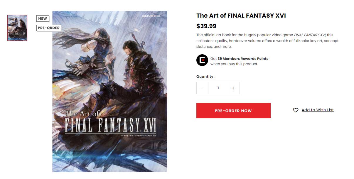 《最终幻想16》官方艺术设定集2024年3月上市 售价40美元(最终幻想16安娜贝拉)