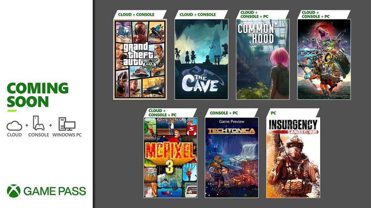 Game Pass 7月上旬名单 《GTA5》《原始袭变》等游戏领衔