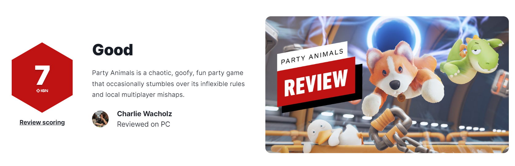 《动物派对》IGN 7分：在线有趣、本地不愉快(《动物派对》9月20日上市)