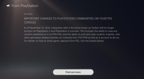 PS5和PS4宣布不再支持推特 11月13日起生效(ps5玩PS4光盘游戏)