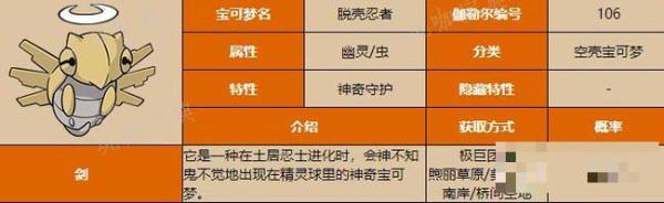《宝可梦剑》脱壳忍者如何配招？