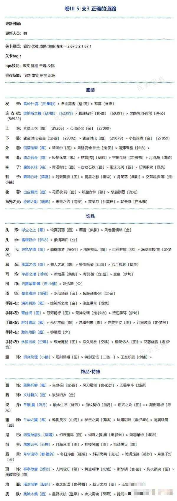 《奇迹暖暖》卷三第五章支3正确的道路搭配攻略(奇迹暖暖卷三1-6攻略)