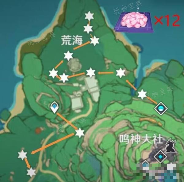 《原神》神里绫华突破材料绯樱绣球采集路线(原神神里绫华和雷电将军哪个值得抽)