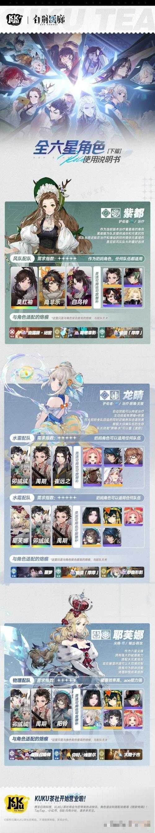 《白荆回廊》六星角色配队大全攻略(白荆回廊六星自选)