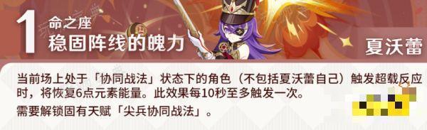 《原神》夏沃蕾核心命座是什么 《原神》夏沃蕾命座推荐