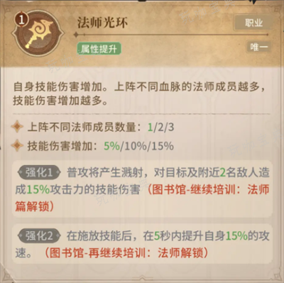 不朽家族先民法师技能详解