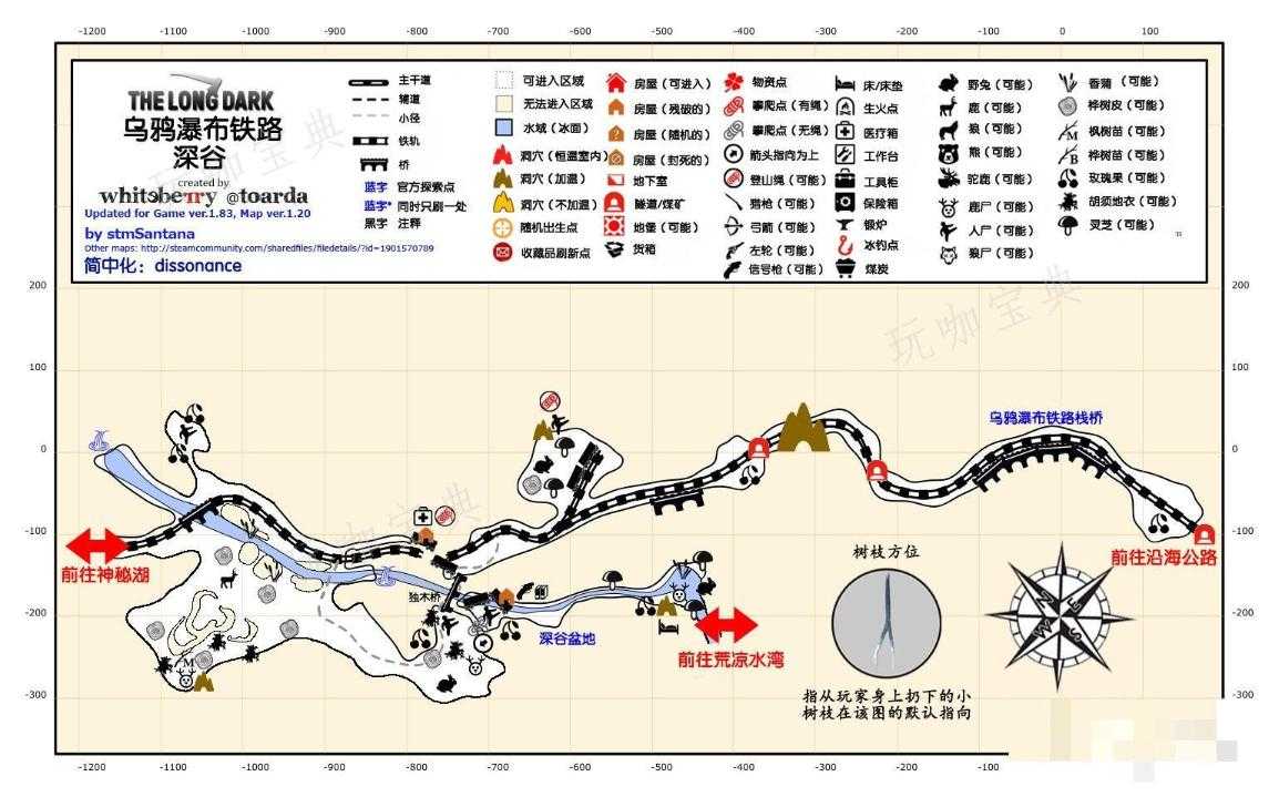《漫漫长夜》乌鸦瀑布登山绳在哪