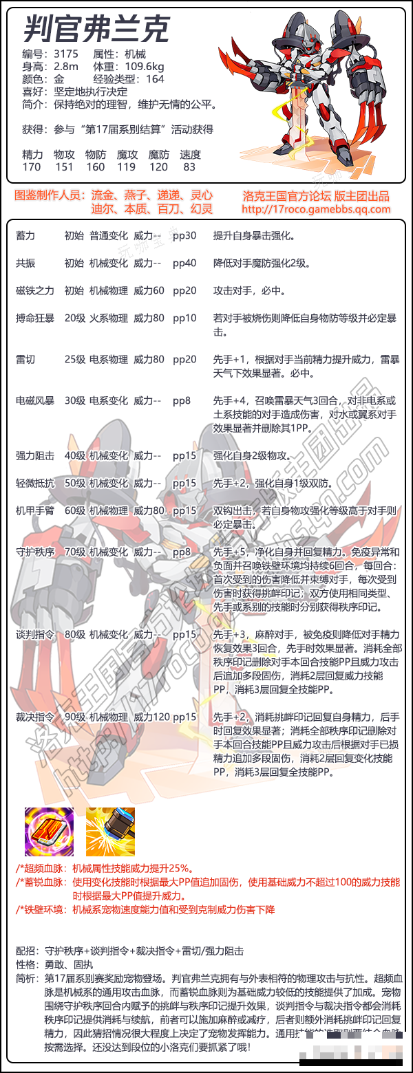 《洛克王国》判官弗兰克介绍(洛克王国判官弗兰克)