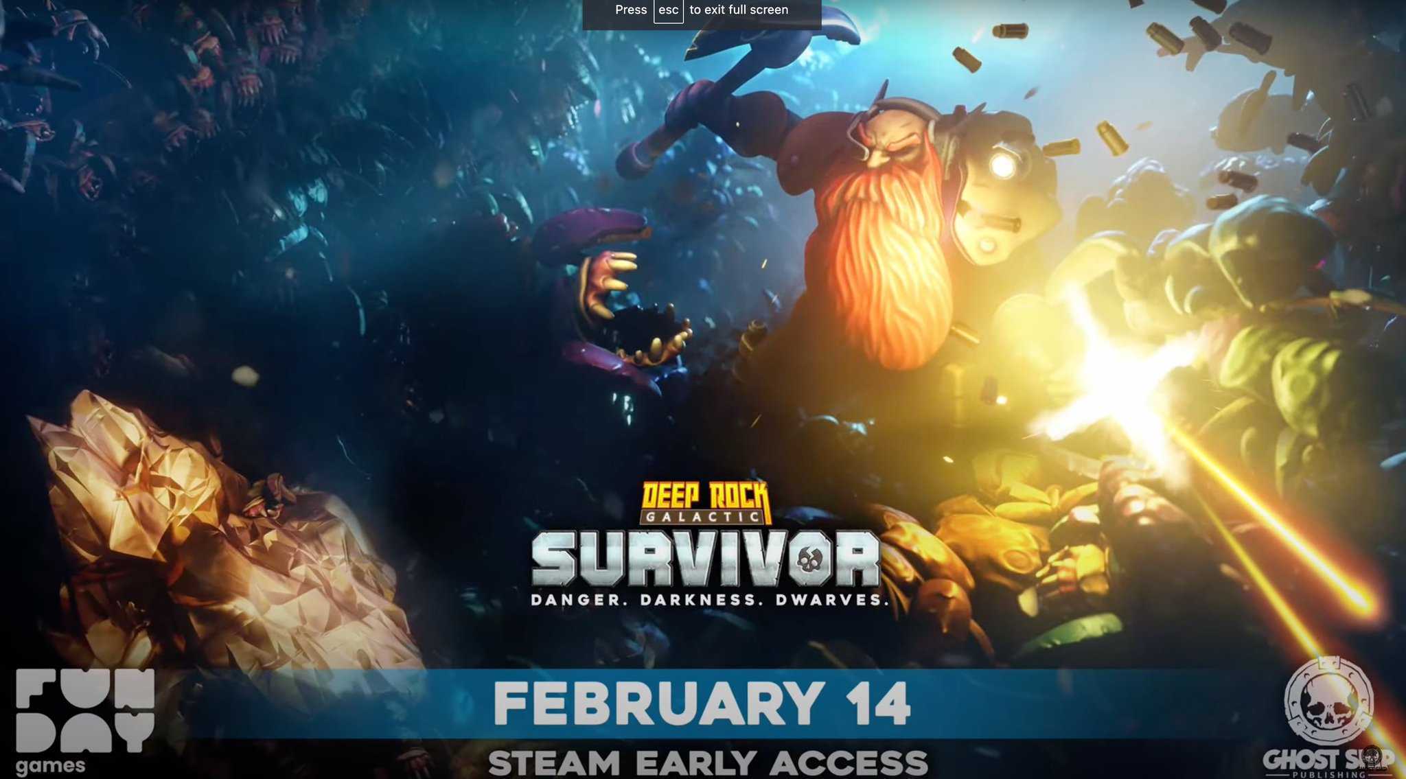 《深岩银河：幸存者》2月14日登陆Steam抢先体验