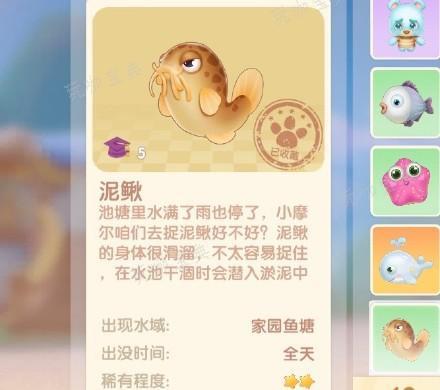 《摩尔庄园》泥鳅钓鱼位置(摩尔庄园的泥鳅在哪里钓)