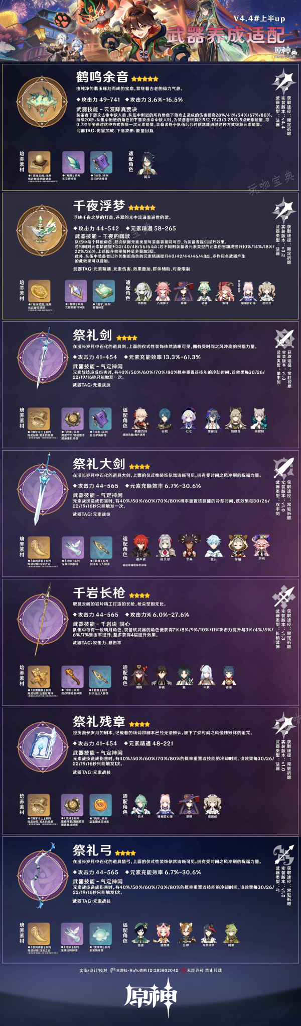 《原神》4.4上半武器池抽取建议(原神4.9版本)
