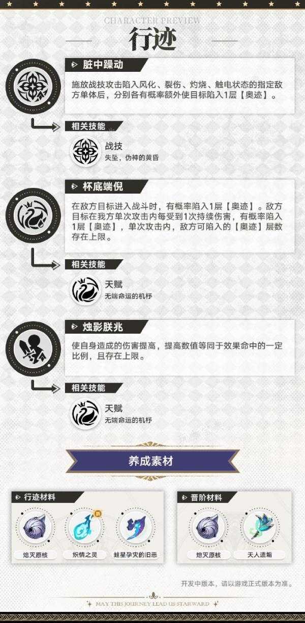 《崩坏星穹铁道》黑天鹅行迹材料汇总(崩坏星穹铁道官方网页)
