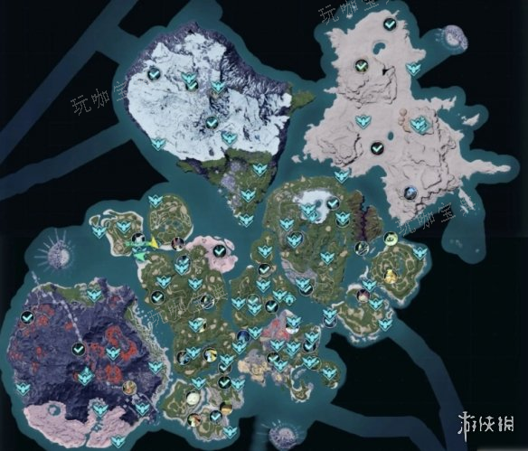 《幻兽帕鲁》世界全地图传送点概览
