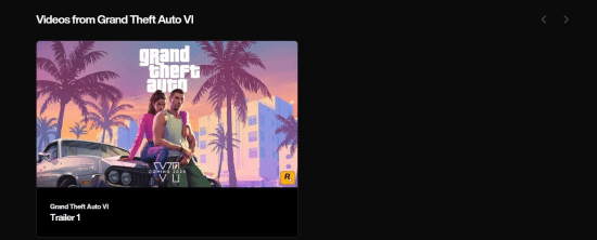 第二个预告要来了？R星将GTA6视频添加到官网列表