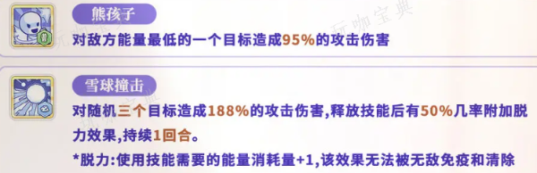 《冒险小分队》可可技能强度分析
