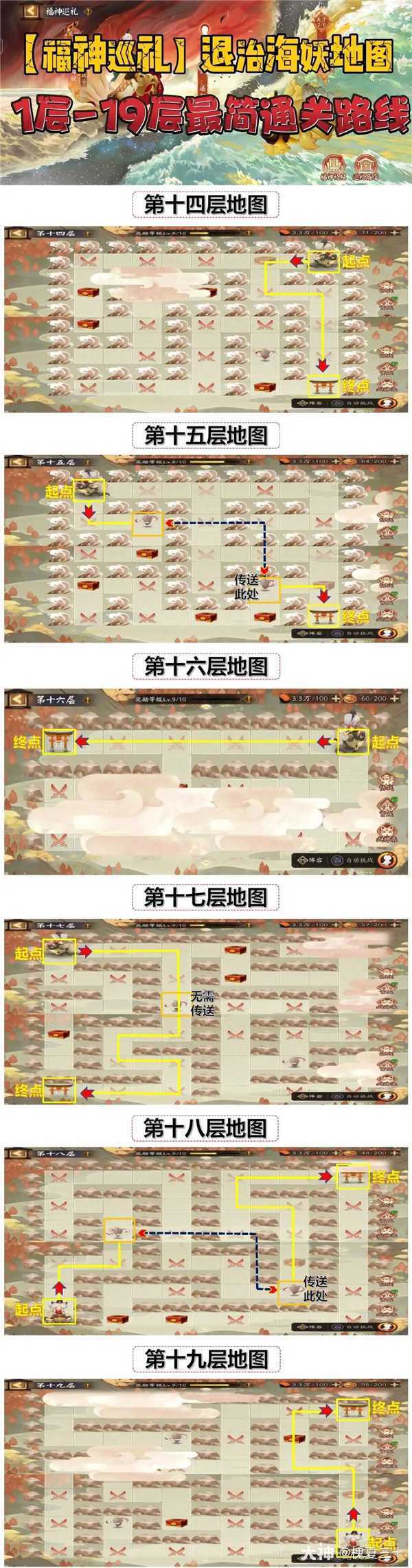 阴阳师福神巡礼攻略大全 福神巡礼退治海妖地图各层通关路线图图片3