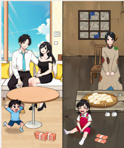 抖音想不到鸭离婚之后帮助小女孩和妈妈过上好日子答案是什么？