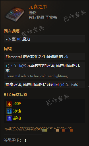 《最后纪元》遗物元素之书有什么特点