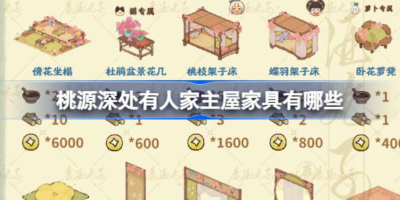 桃源深处有人家主屋家具有哪些？(桃源深处有人家主角)