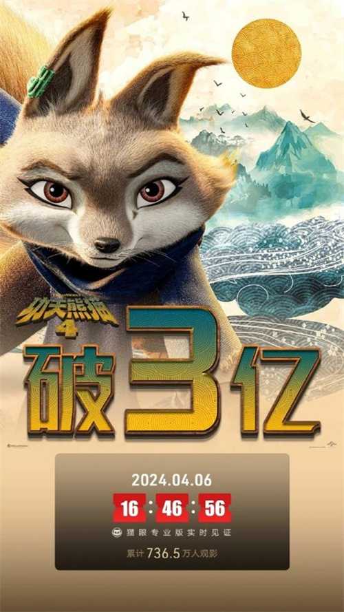 《功夫熊猫4》票房破3亿，衍生周边会火到CAWAE吗？(功夫熊猫4预告)