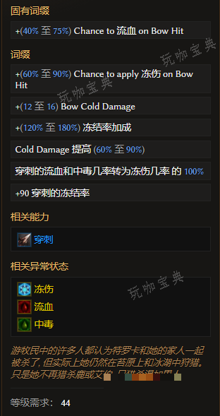 《最后纪元》箭袋特罗卡之牙有什么特点