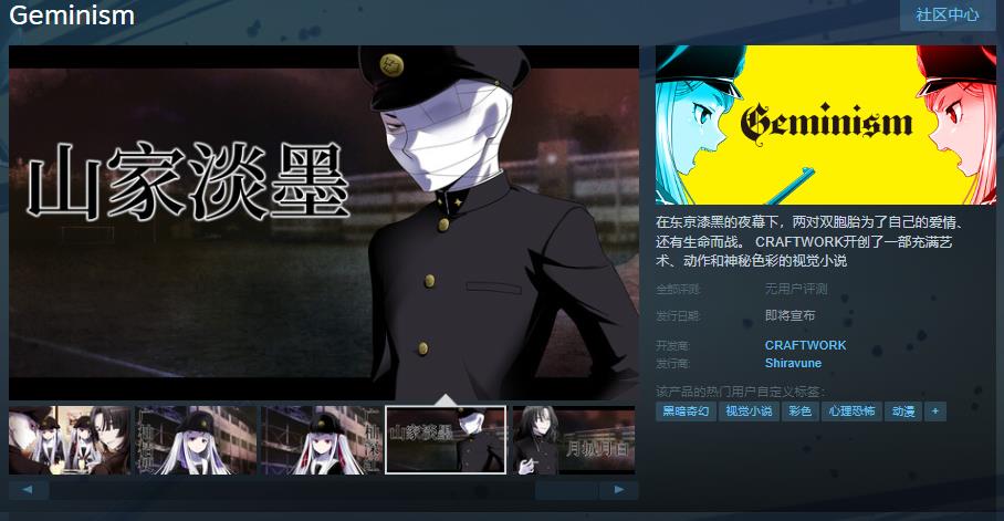 《Geminism》Steam页面上线(gemini室友照片)
