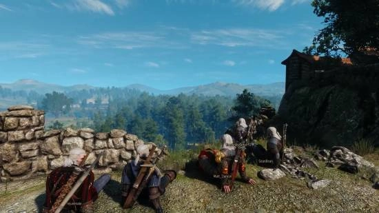 《巫师3》多人模式MOD登场！女术士打桩机组队闲逛